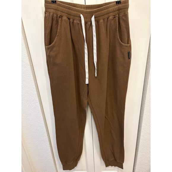 Little Bipsy adult XL brown thermal sweats joggers loungewear - Picture 2 of 4